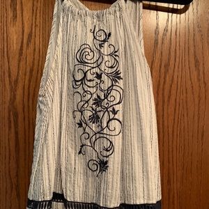 Juniors Blu Pepper cotton tank with embellishments